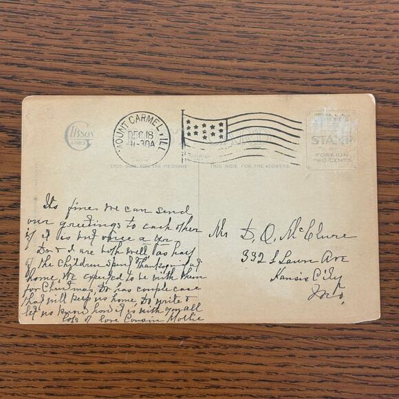 Antique Christmas Holiday Postcards Lot of 6 Early 1900s Nature Home Vintage - Picture 12 of 16